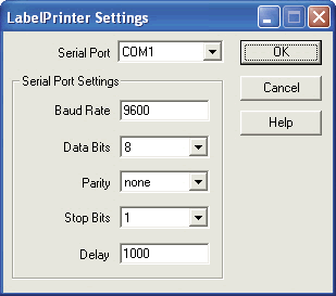 LabelPrinter Settings